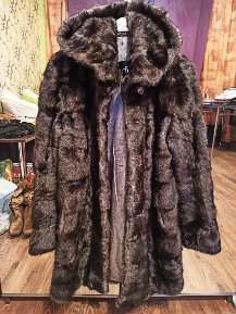 Шуба норковая с капюшоном бу