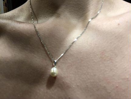 Подвеска с жемчугом серебро