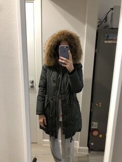 Парка пуховик с натуральным мехом