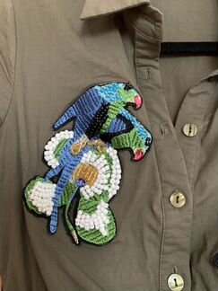 Платье хаки с тюлью