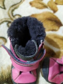 Зимние натуральные ботинки р.21