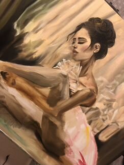 Картина с Балериной в багете со стеклом