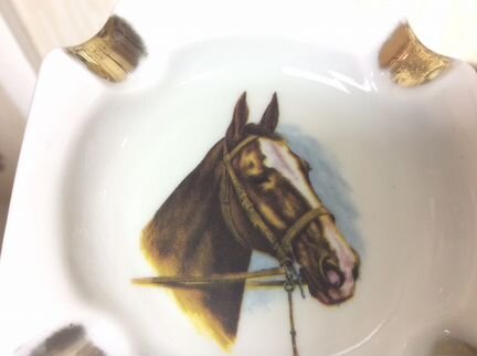 Лошадь конь винтаж антитик Лимож Limoges Франция