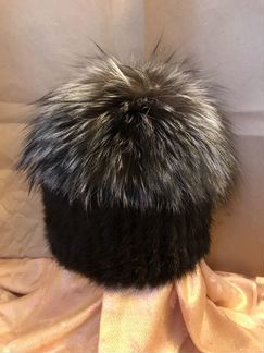 Шапка женская норка+чернобурка