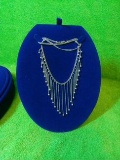 Золотое колье (белое, 585 пр.)