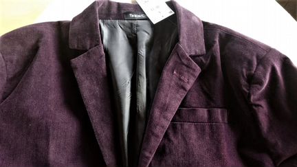 Новый Пиджак тёмно бордовые микровельвет