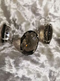 Серьги, кольцо СССР Серебро 875