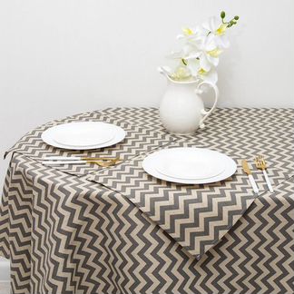 Скатерть + 4 салфетки Aldwin Цвет: Серый (145х200 см)