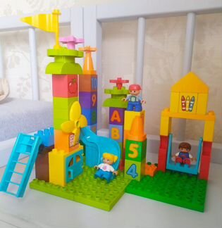 Lego Duplo: 2 больших набора, поезд, автобус