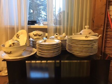 Набор посуды Коростенский Птички на 12 персон