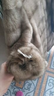 Шуба из натуральной норки поперечная