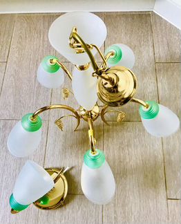 Люстра + бра б/у metal lux(Италия)