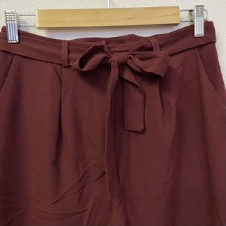 Брюки бордовые на поясе ASOS