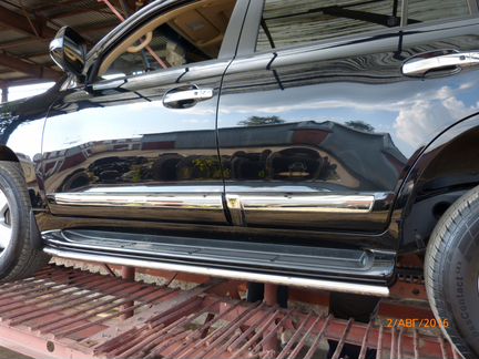 Передняя защита Лан Круз200 полирован.нержав.сталь