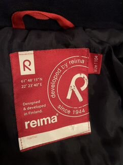 Куртка зимняя на мальчика 104 reima