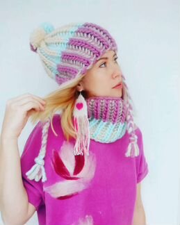 Вязаный Комплект морожкапирожка)