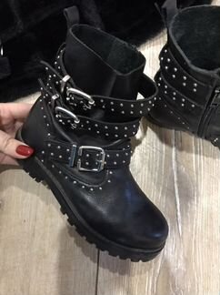 Дубленка авиатор Zara, ботинки Zara