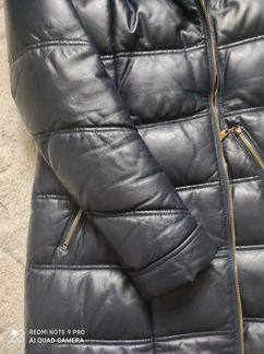 Пуховик кожаный