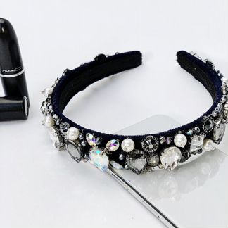 Ободок для волос, расшитый камнями, стразами