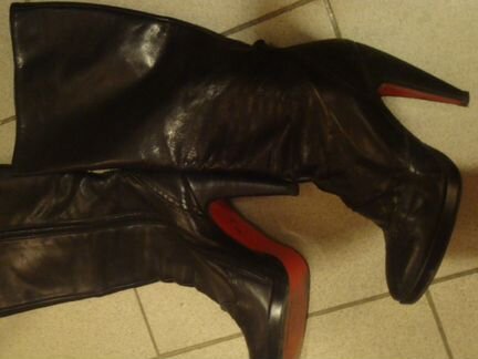 Italy) Shadey) Сапоги из лайковой кожи Люкс