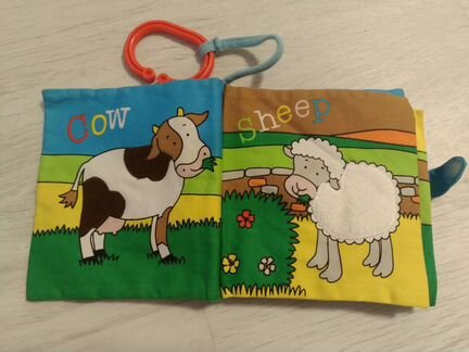 Mothercare мягкая развивающая книга My farm animal