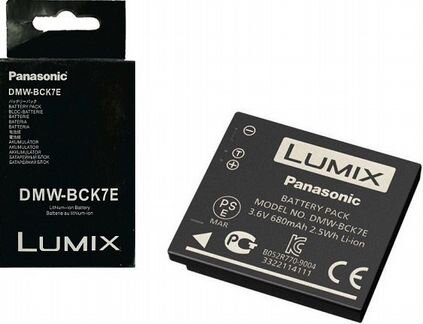 Аккумулятор Panasonic DMW-BCK7E новый в упаковке