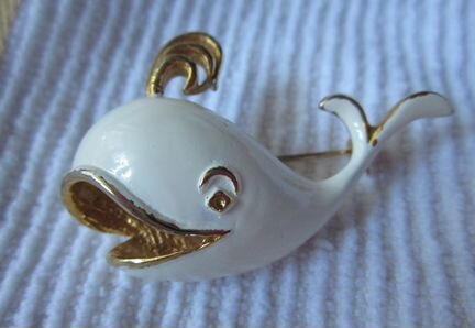 Брошки винтаж Кит Черепаха Перуанцы Пара