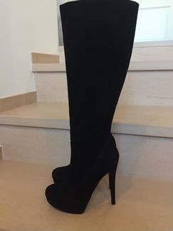 Сапоги женские замшевые