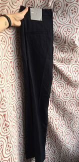 Синие прямые костюмные брюки H&M новые