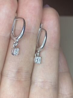 Золотые серьги с бриллиантами 0,44 Ct