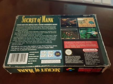 Snes Secret of mana Super Nintendo pal