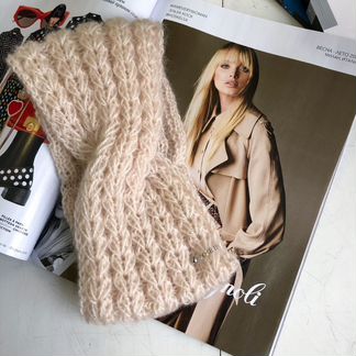 Вязаная повязка (ободок) ручная работа