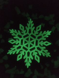 Новогодние украшения, светящиеся в темноте