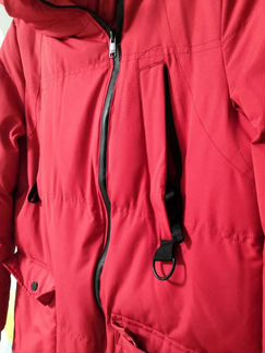 Пуховик cropp красный