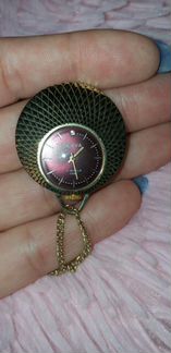 Позолоченные часы кулон Slava