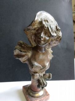 Старинный бюст. Модерн. 1890г. Бронза