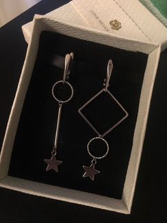 Серьги в стиле асимметрия