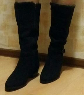 Сапоги замшевые