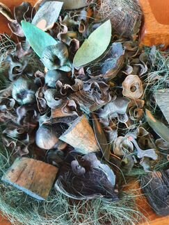 Декор для дома, сухоцветы, кокосовое волокно