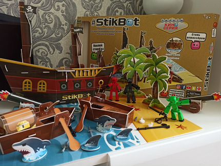 Стикбот студия пиратский корабль