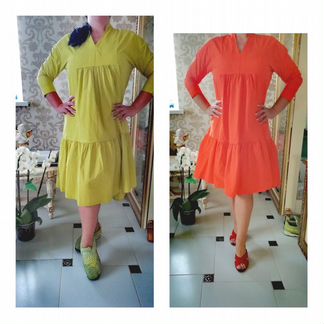 Платье бохо хлопок шикарное 50-52