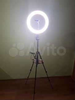 Кольцевая лампа 33 см + штатив +