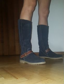 Новые зимние теплые сапоги замша мех