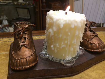 Подсвечник 40-е годы США ботинки настоящие