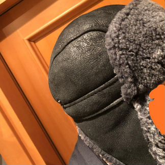 Шапка ушанка, отделка мутон