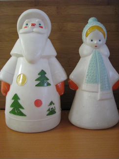 Снегурочка и Дед Мороз.СССР.Игрушки